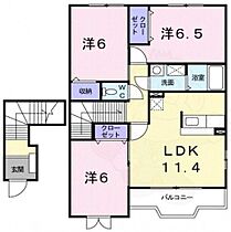 カーサ柴垣1  ｜ 大阪府松原市柴垣２丁目523番1号（賃貸アパート3LDK・2階・69.09㎡） その2