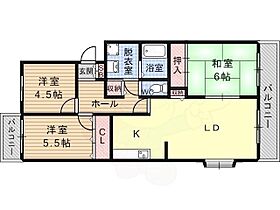 ペシュ・メゾン新熊  ｜ 大阪府羽曳野市はびきの７丁目（賃貸マンション3LDK・2階・66.19㎡） その2