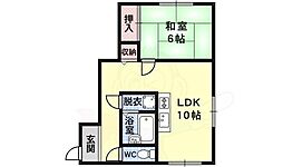 光ハウス 1LDKの間取図画像