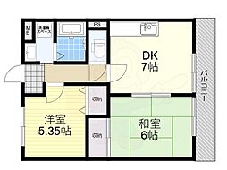 パストラルタツミ 2DKの間取図画像