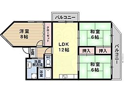 ハウス車じ 3LDKの間取図画像