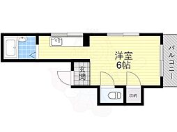 ロイヤルシャトー藤井寺1 1Kの間取図画像