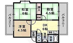ツインヒル松幸苑 3DKの間取図画像