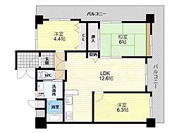ふぁみーゆ松原 3LDKの間取図画像
