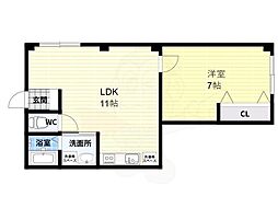ブルーム楽音寺 1階/-