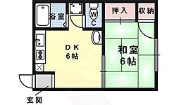 小谷ハイツ 1DKの間取図画像