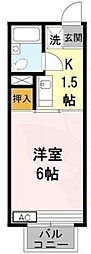 Comfort恵 1Kの間取図画像