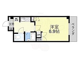 リーベハイツ・青山 1Kの間取図画像