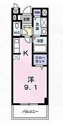 鈴蘭ハイツ ワンルームの間取図画像