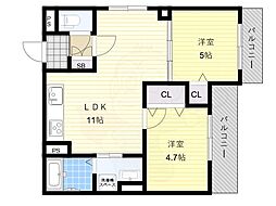 クリエオーレ大正 2階