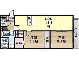メゾン・カンフリエ 2階/-