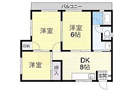 STEADY羽曳野 3DKの間取図画像