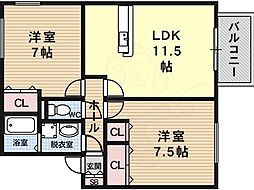 コンフォヴェールB棟 2階/-