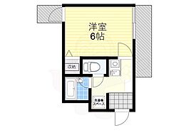 ツインツリーM&F 1Kの間取図画像