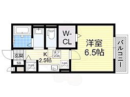 ルピナスA 1Kの間取図画像