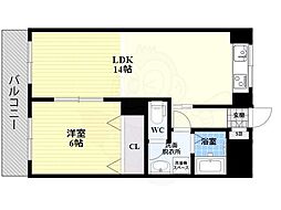 レガットハイツ 1LDKの間取図画像