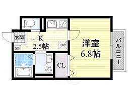ルピナスC 1Kの間取図画像
