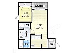 エフスタイル藤井寺・岡1号館 1LDKの間取図画像