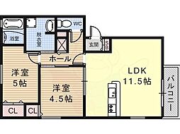 エクレール天美我堂 3階/-