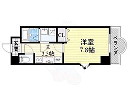 ルミエール八尾駅前 1Kの間取図画像