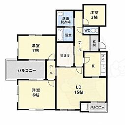 ポンテフィーコ 2SLDKの間取図画像