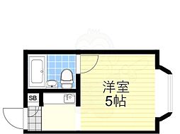 サンハイツ英 ワンルームの間取図画像