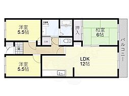 アルベーロ和生 3LDKの間取図画像