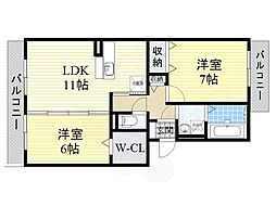 レフィナードカルチェ D棟 2階/-