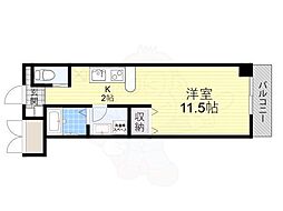ガーデンパレス久宝寺 ワンルームの間取図画像