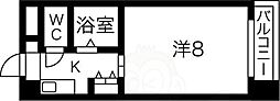 アベニューリップル長田 1Kの間取図画像