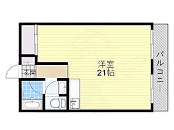 藤ケ丘ハイツ ワンルームの間取図画像