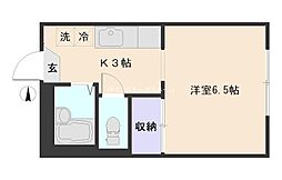 ロジュマン氷川台 1Kの間取図画像