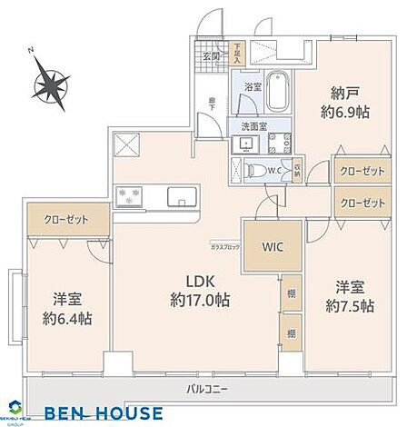 2SLDK 間取り