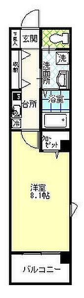 アビタシオンTOKYO 401｜東京都葛飾区新小岩１丁目(賃貸マンション1K・4階・25.11㎡)の写真 その2