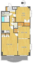南葛西アゼリアハウス 3LDKの間取図画像