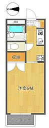 第7アーバンモリ 1Kの間取図画像