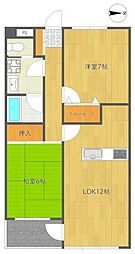 メゾン・プリティ 2LDKの間取図画像