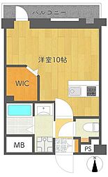 アーバンモリ2 1Kの間取図画像