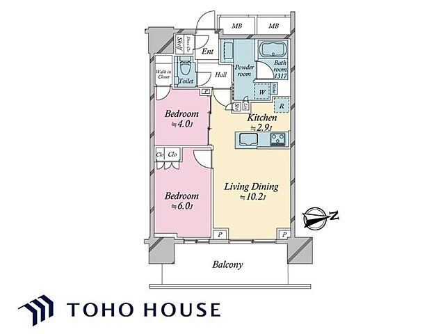 間取り プラウドタワー武蔵小金井クロス イースト 7階/-