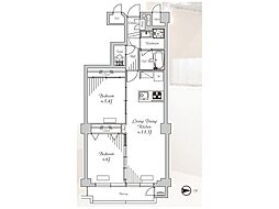 朝日三鷹マンション 2LDKの間取図画像