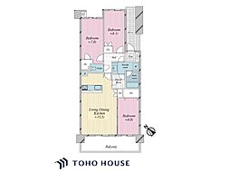レクセルガーデン所沢けやきの杜 3SLDKの間取図画像