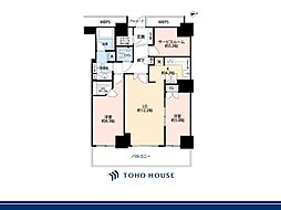 WComfortTowersWEST 2SLDKの間取図画像