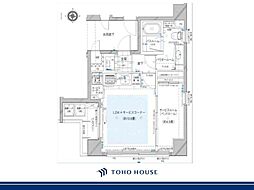 スタジオエアー白金 1SLDKの間取図画像