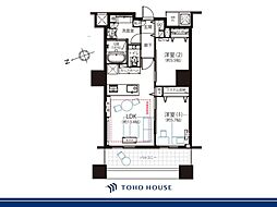 ザ・パークハウス西新宿タワー60 2LDKの間取図画像