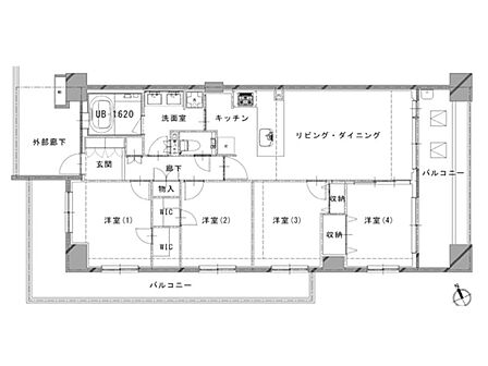 4LDK 間取り