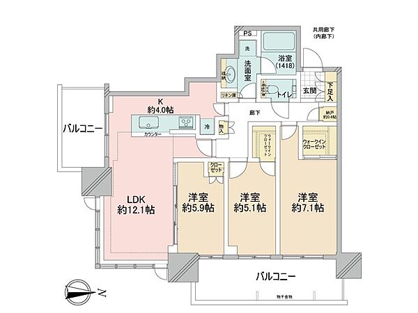 間取りを拡大表示
