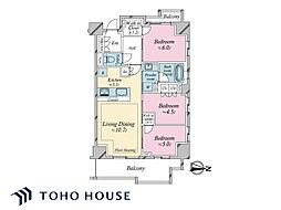 ザ・パークハウス国分寺プレイス 3LDKの間取図画像