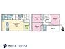 区画図：(建物プラン例)プラン建物価格：1500万円/プラン間取り：4LDK/プラン建物面積：87.48m2