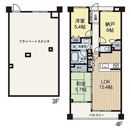 2SLDK 間取り