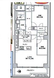 コーシン菊名マンション 2LDKの間取図画像